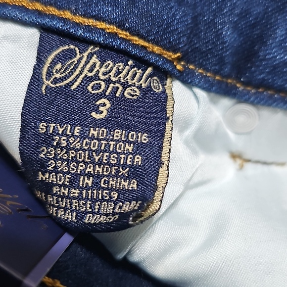 Special One Los Angeles High Waist Dark Blue Flare Jeans Size 3 New - Picture 8 of 10